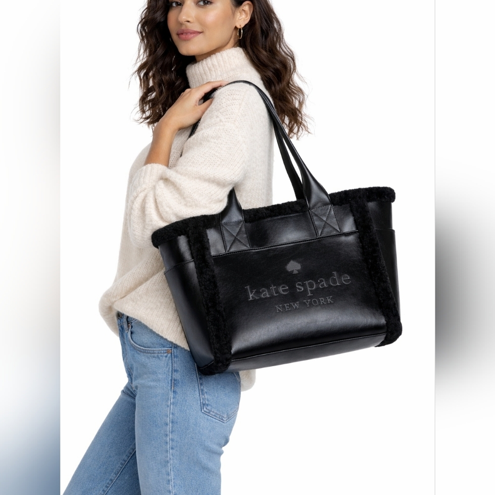 Kate Spade Jett Faux Shearling Large Tote Bag